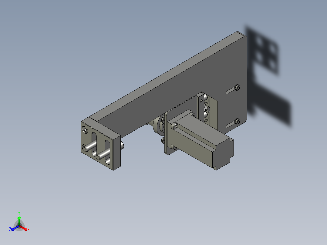 电机推料固定组件主视图
