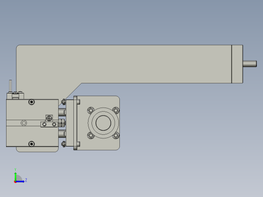 电机推料固定组件左视缩略图