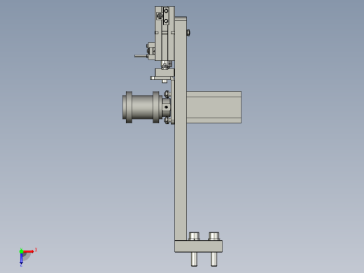 电机推料固定组件俯视缩略图