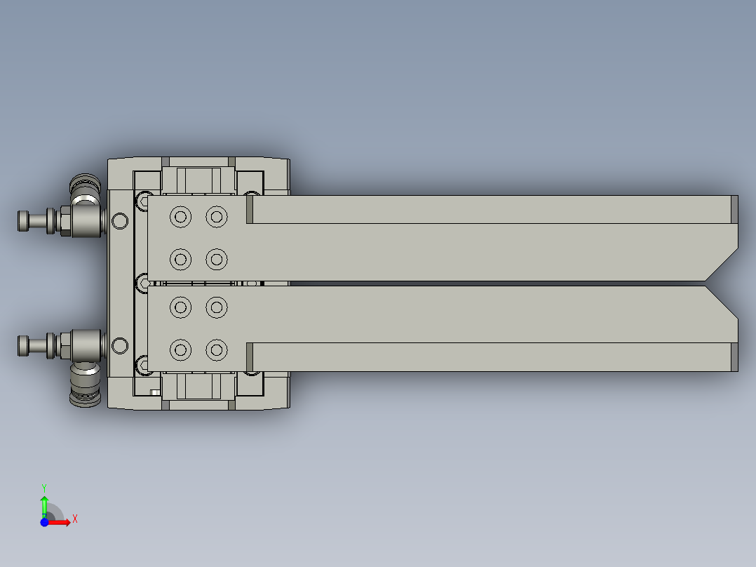 夹爪2组件前视图