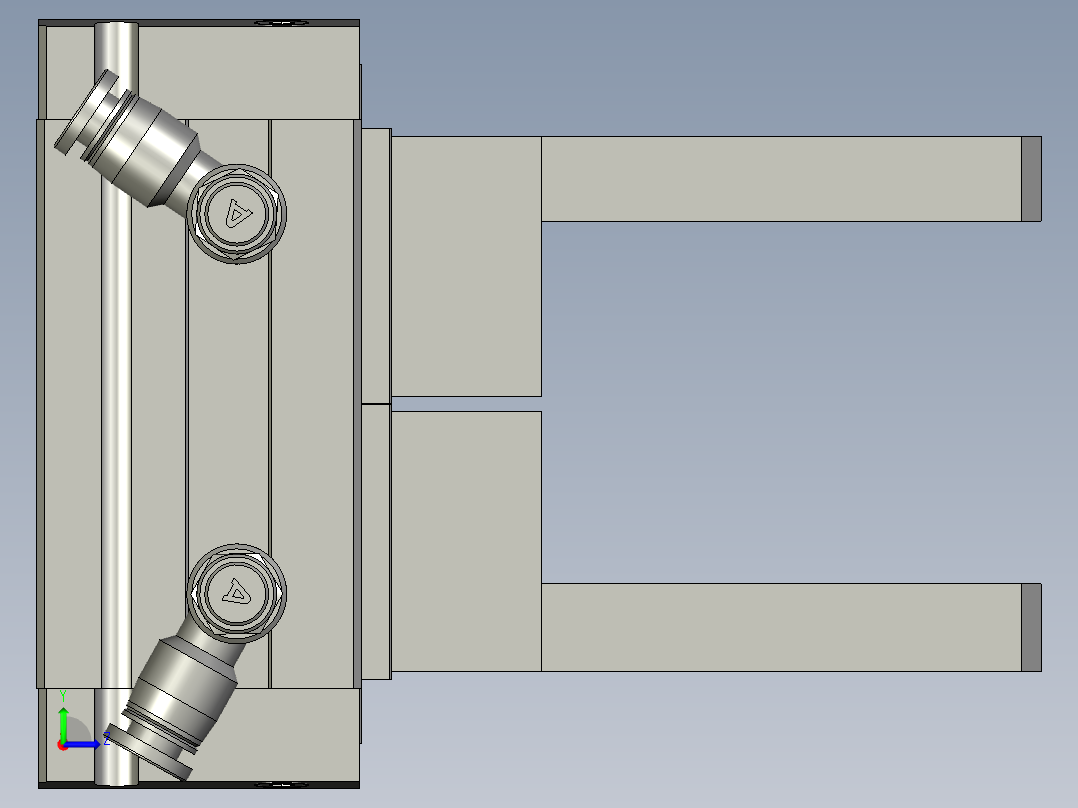 夹爪2组件左视图
