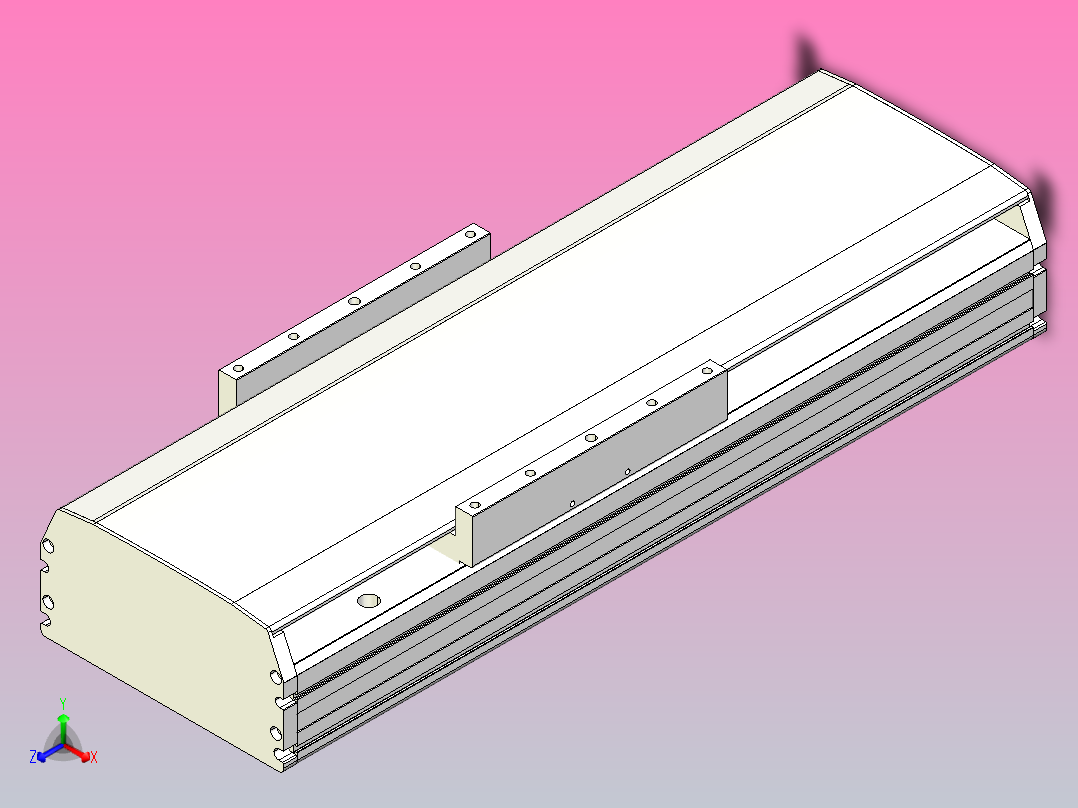 MTH22标准螺杆滑台[MTH22-L#-100-M-P75-C3]主视图