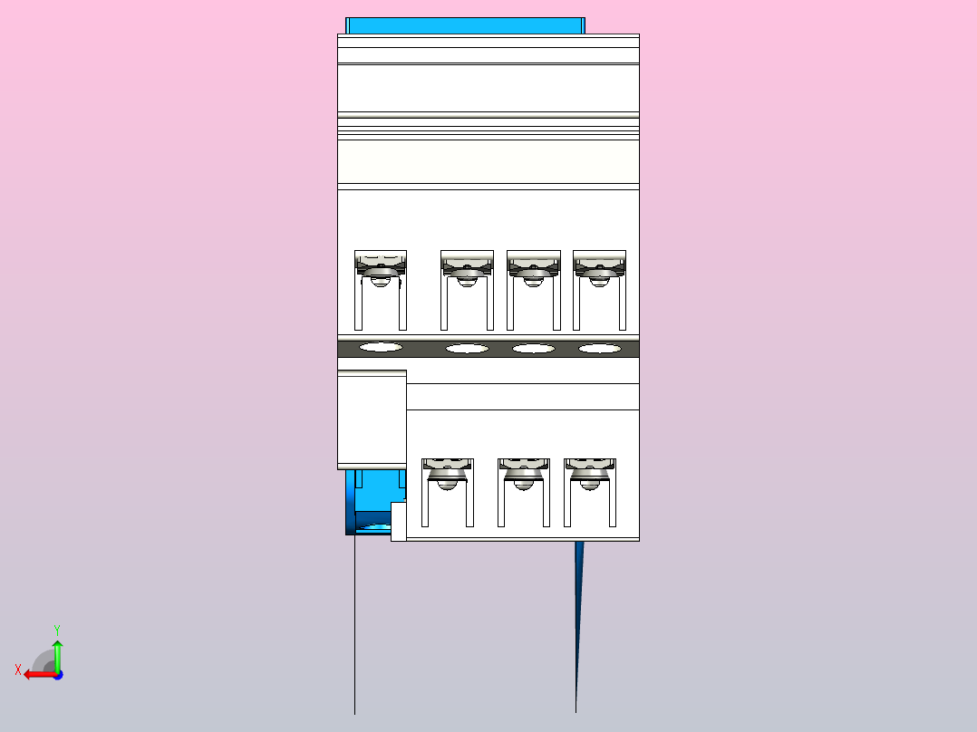 带热继电器TH-T18的接触器S-T10三菱电机，后视图
