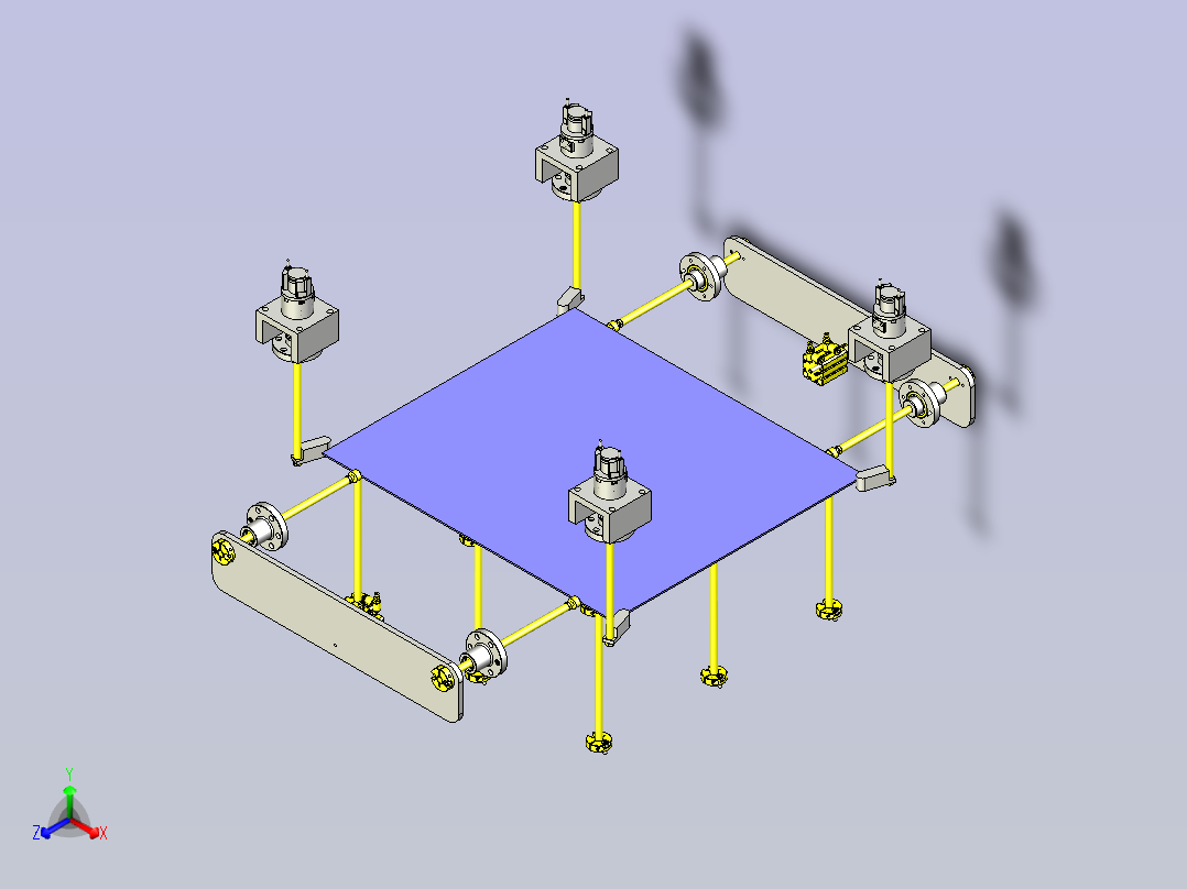 一款使用夹紧动作的定位机构3D模型正等轴测图
