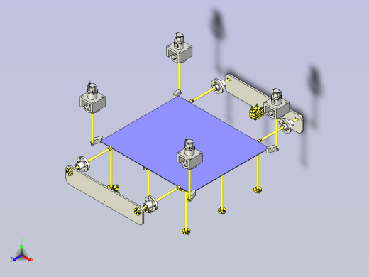 一款使用夹紧动作的定位机构3D模型正等轴测缩略图