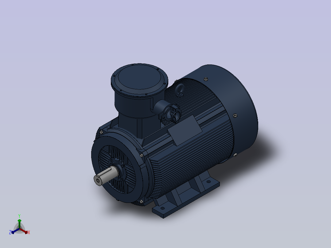 三相异步电动机YB3-225M-2正等轴测图