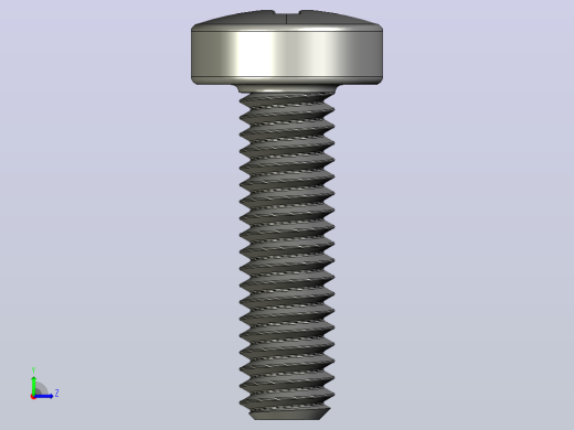 十字槽圆柱头螺钉M6x20左视缩略图