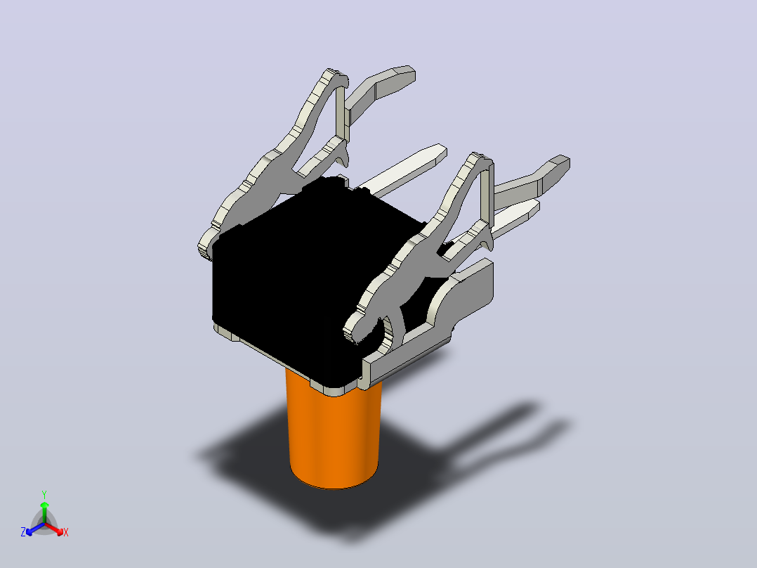 触动开关6x6 mm直角手动按钮主视图
