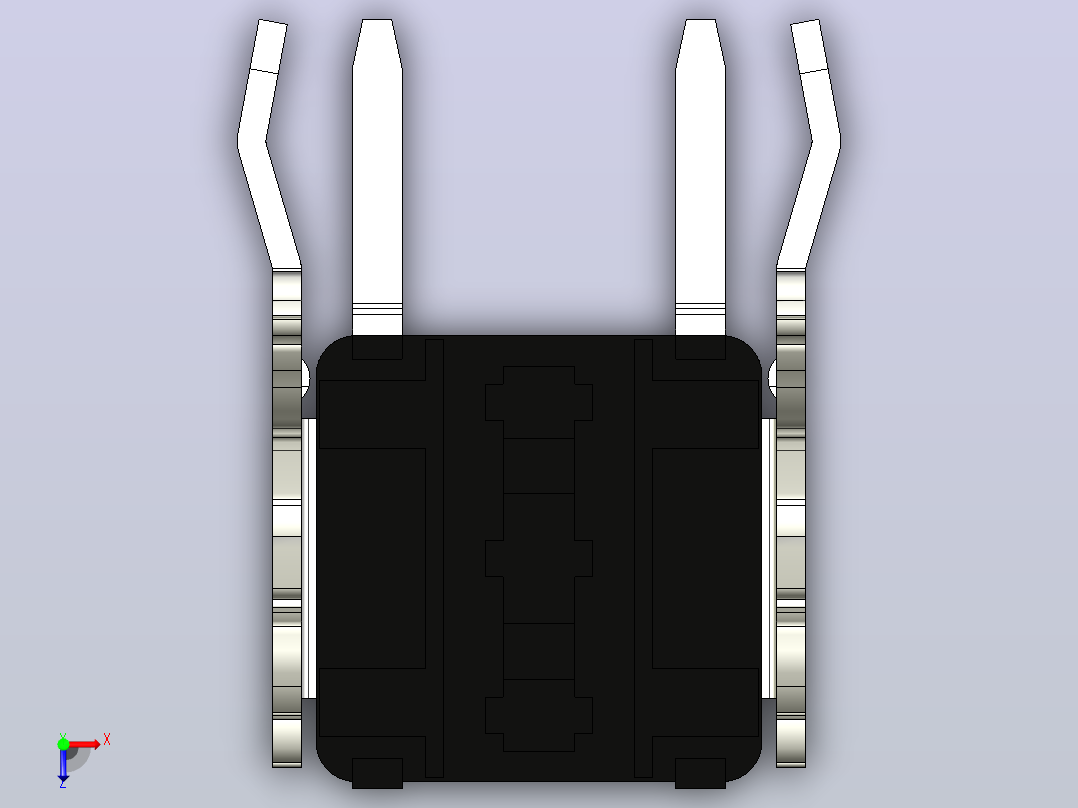 触动开关6x6 mm直角手动按钮俯视图