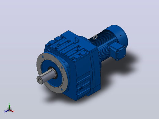 RF107法兰轴伸式安装斜齿轮减速机RF107-Y3-4P-100-M1-0°-Φ350