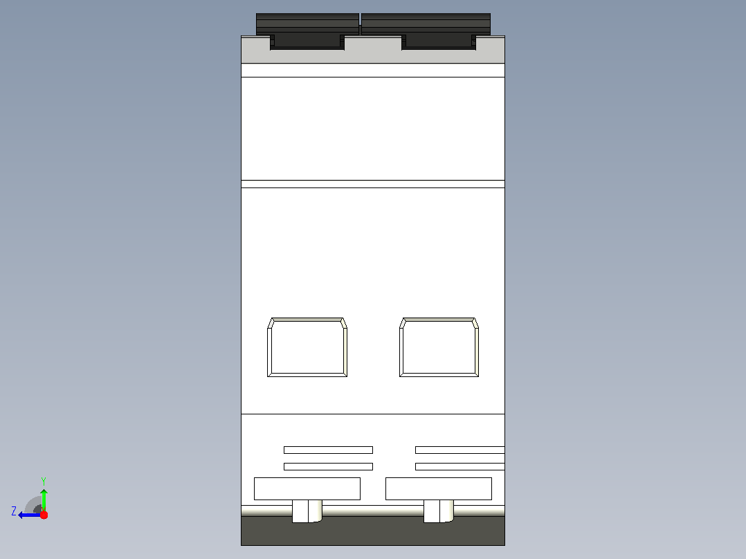 双极开关KB-D_2P三菱电机右视图