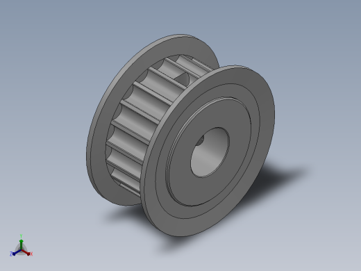 带顶丝圆孔标准型圆弧形齿同步带轮8YU型_S8YUHT-20-20-dt18-A主视缩略图