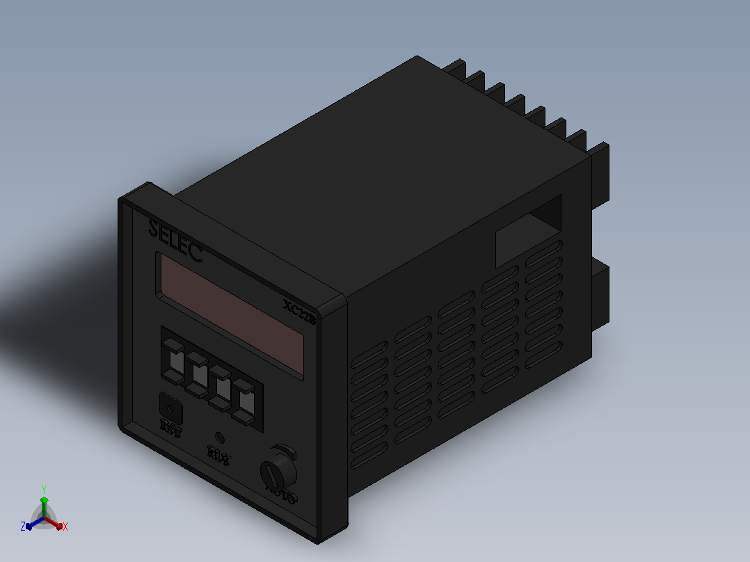 SELEC计数器XC22B-4-AR-M1-230正等轴测图