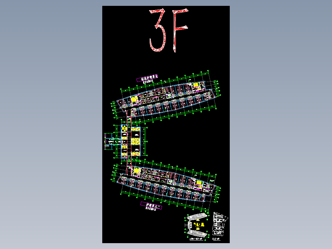 AS-2 住院楼平面图3F