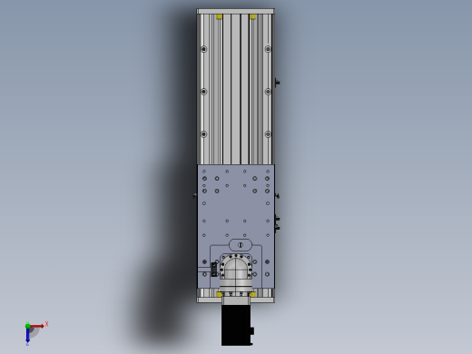 DMG220-FCM齿轮齿条模组直线滑台（电机前折）[DMG220-L20S400-DT750-C2U-FCM-P7]俯视缩略图