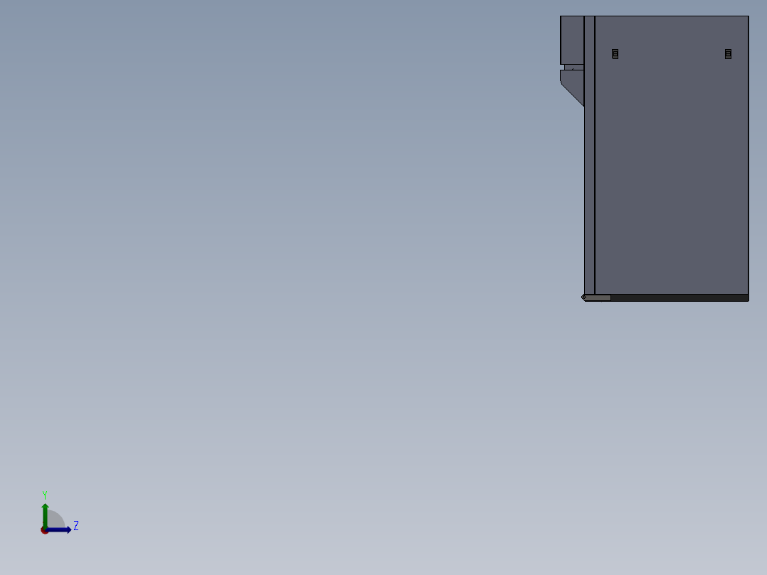 台式通风柜（sw16可编辑+cad）左视图