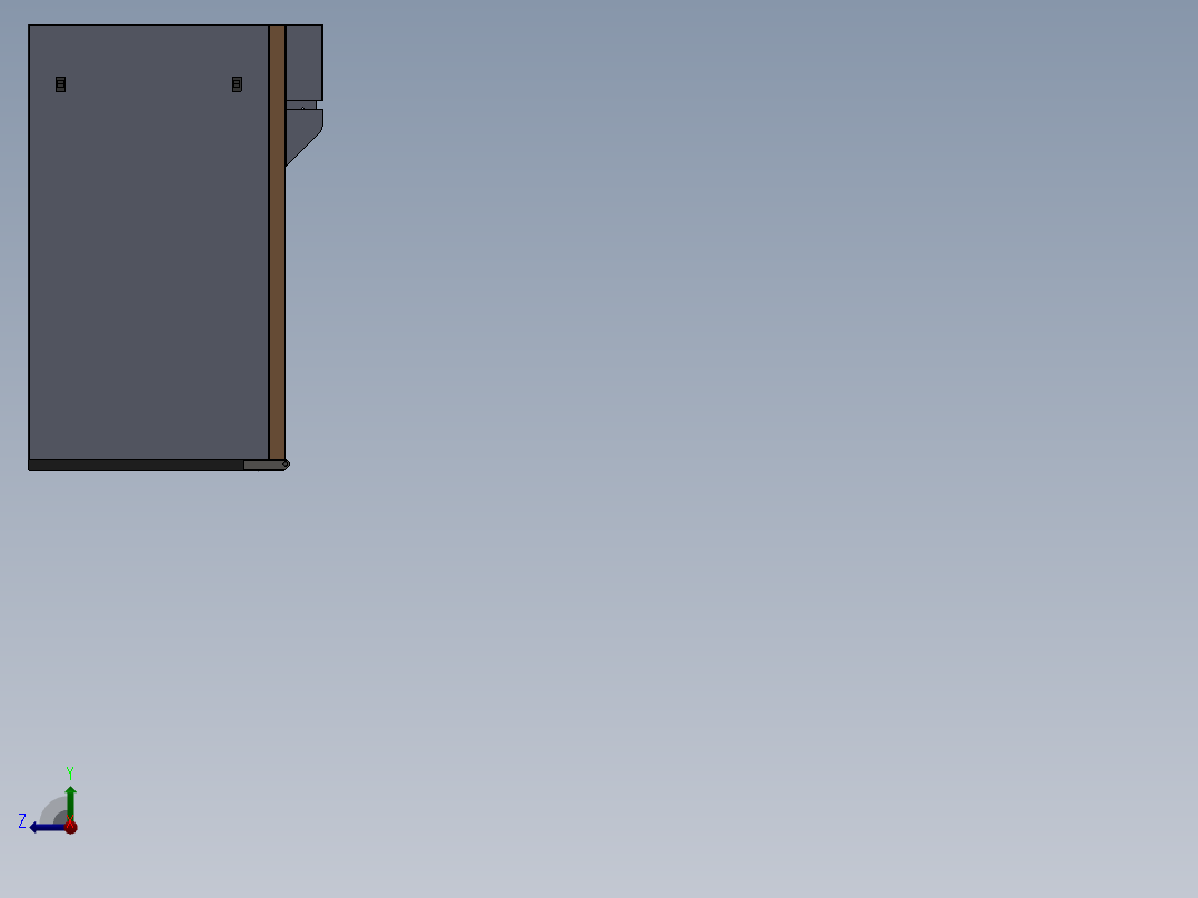 台式通风柜（sw16可编辑+cad）右视图
