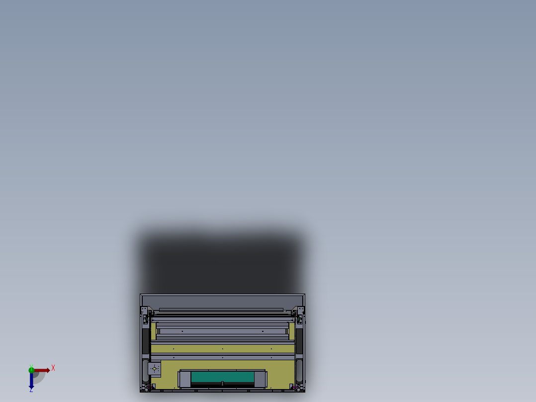 台式通风柜（sw16可编辑+cad）俯视图