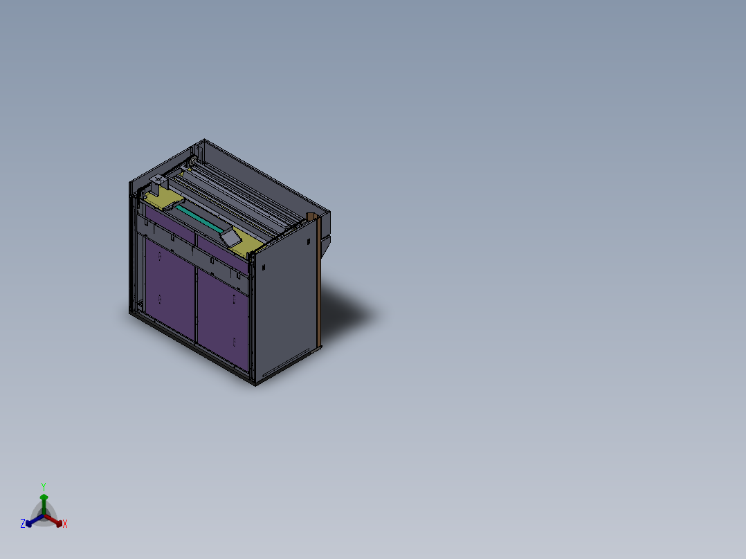 台式通风柜（sw16可编辑+cad）正等轴测图