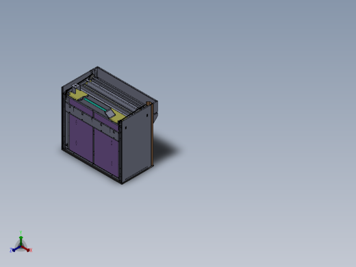 台式通风柜（sw16可编辑+cad）正等轴测缩略图