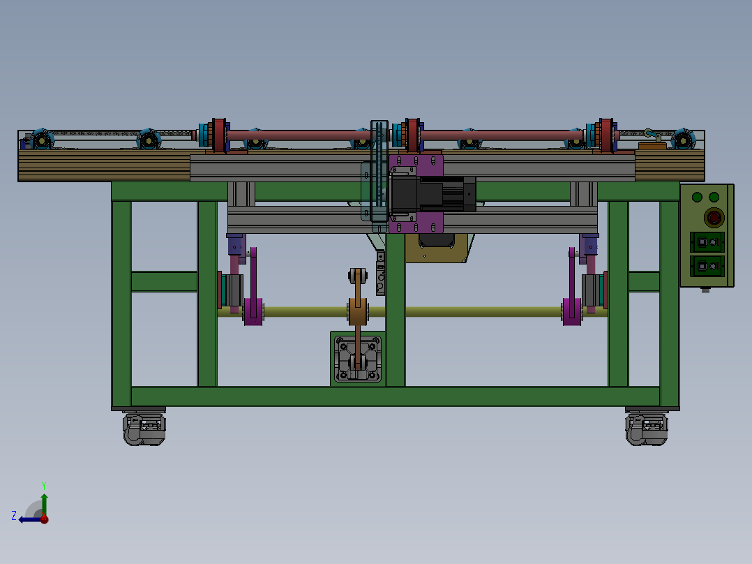 顶升换向输送线sw16可编辑右视图