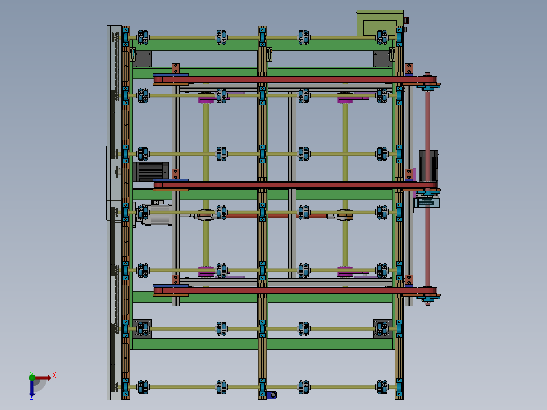 顶升换向输送线sw16可编辑俯视图