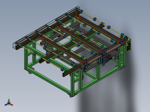 顶升换向输送线sw16可编辑正等轴测缩略图