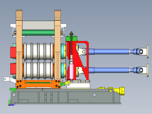 棒料层压辊数模左视缩略图