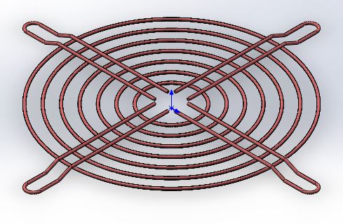 120 排气风扇网3D模型