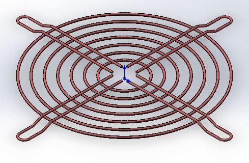 120 排气风扇网3D模型缩略图