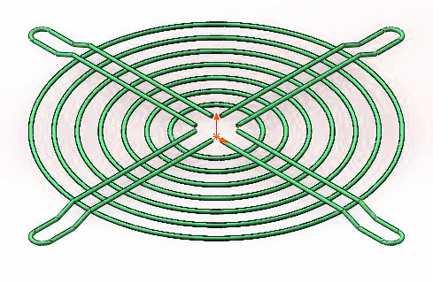 120 排气风扇网3D模型缩略图