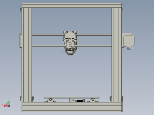 3D打印机模型3D后视缩略图