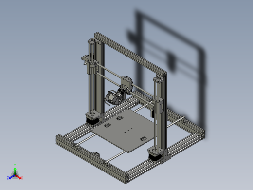 3D打印机模型3D正等轴测缩略图