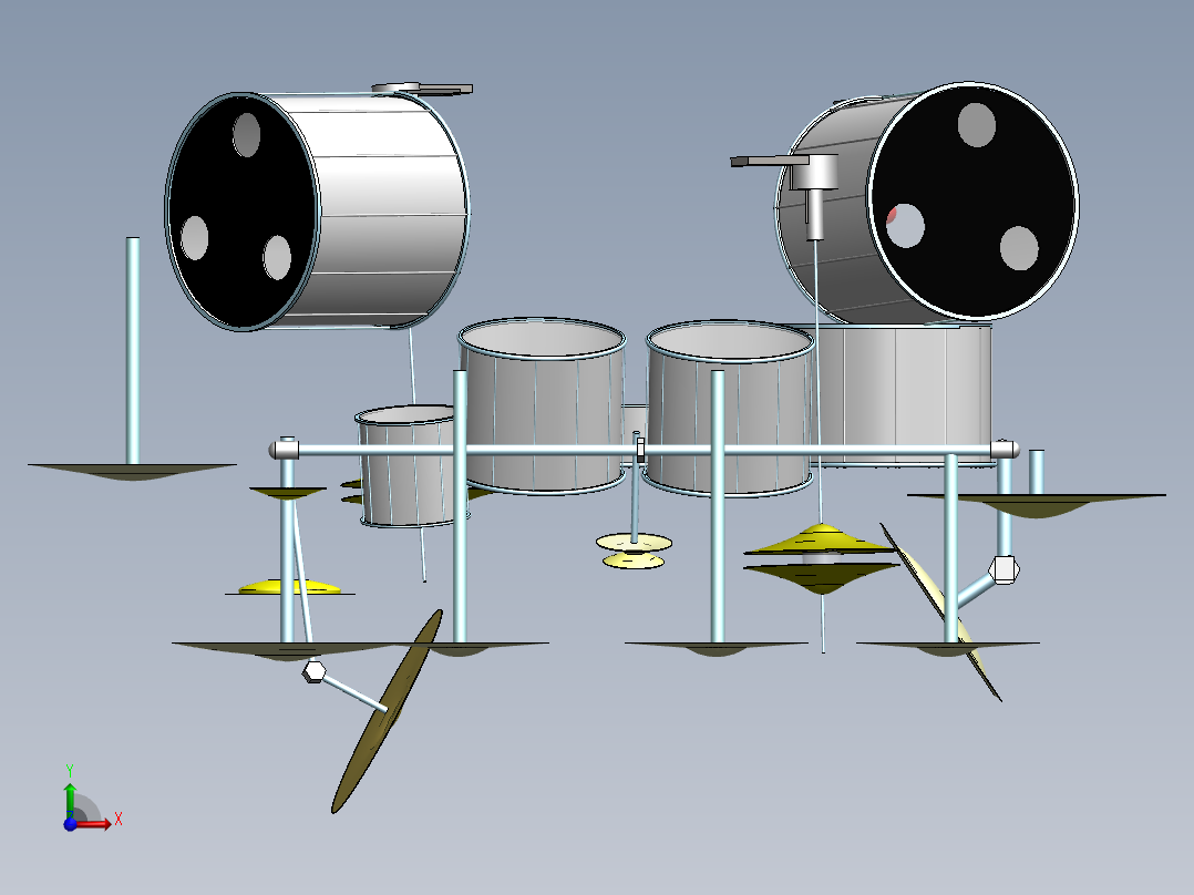 solidworks 挖掘机后部前视图