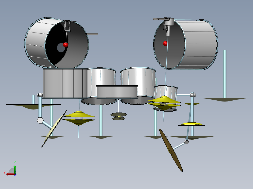 solidworks 挖掘机后部后视图