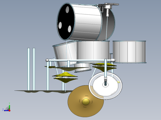 solidworks 挖掘机后部右视缩略图