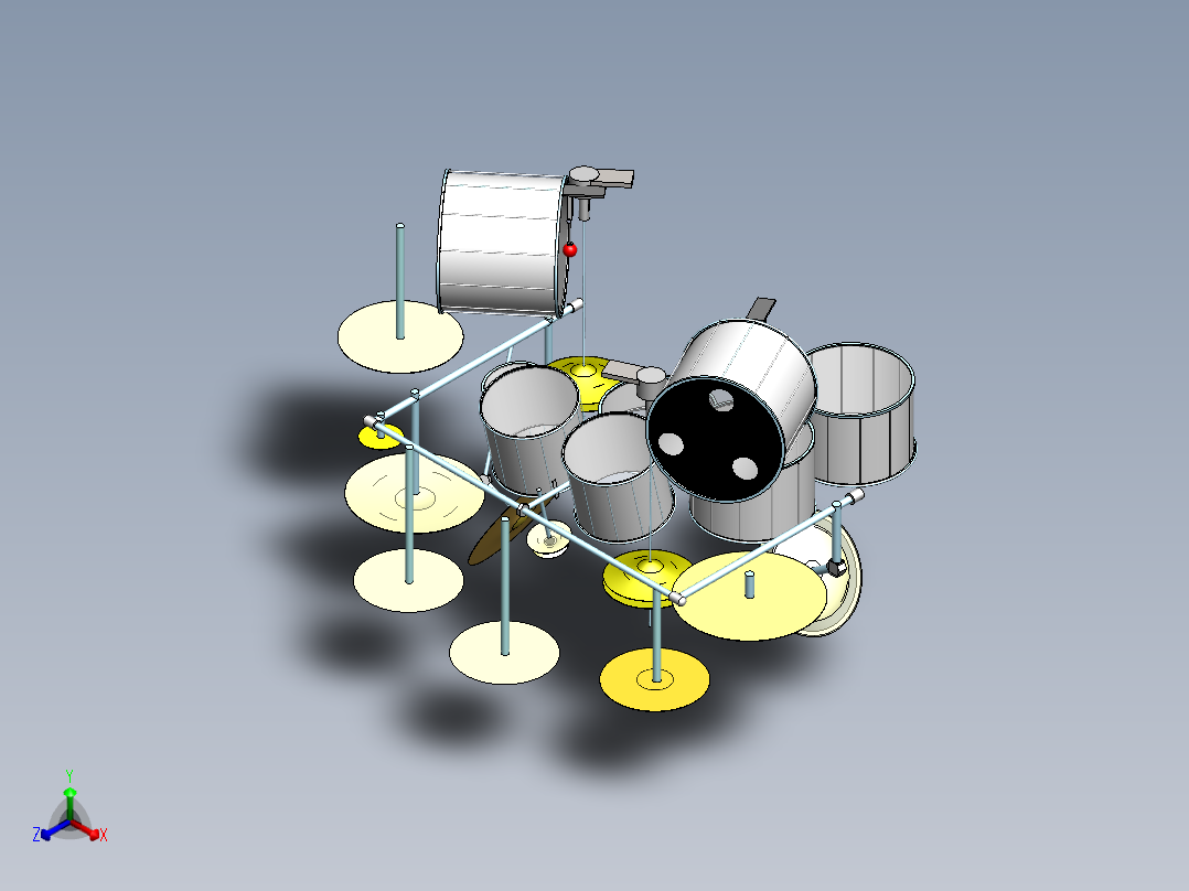 solidworks 挖掘机后部正等轴测图