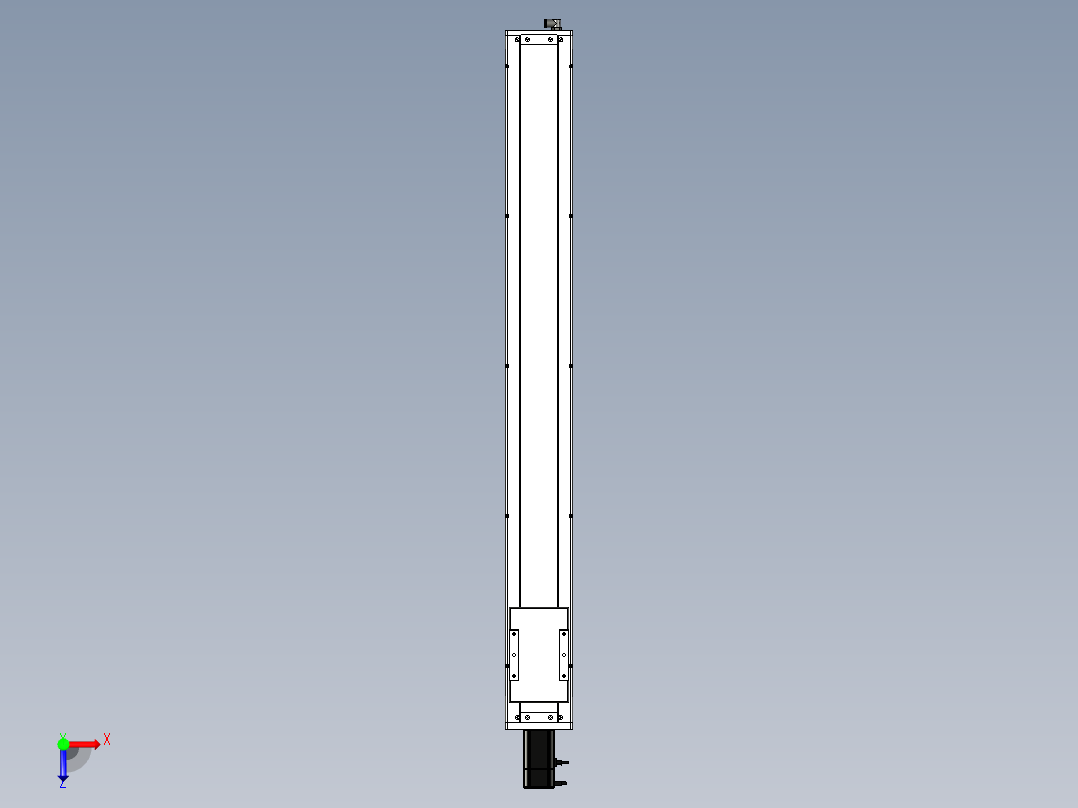 Toyo东佑达直线模组-ECH14-1100-BC-400W-A2.stp；.ste；.stp；俯视图
