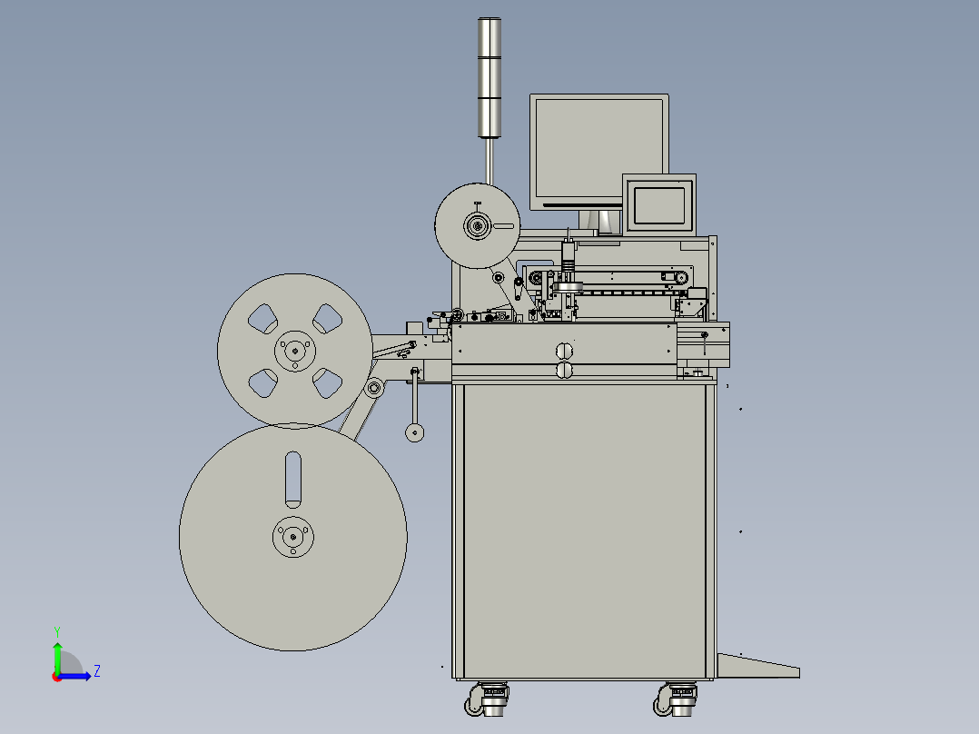 在线包装检测设备左视图