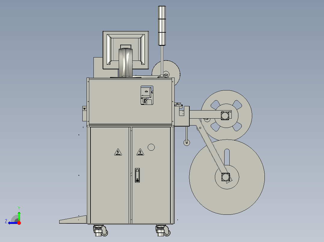 在线包装检测设备右视图