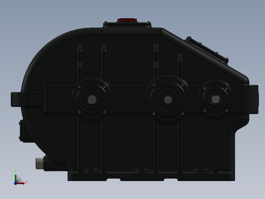二级直齿减速器3D数模图纸 STEP格式