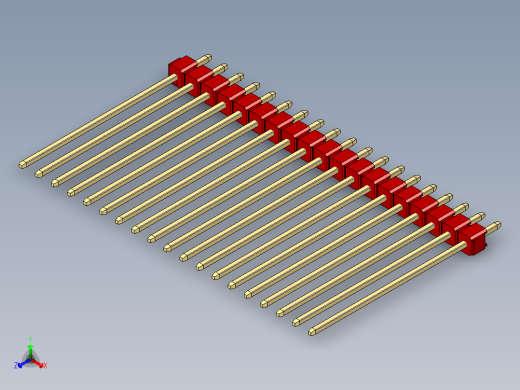 彩色公头100mil（2.54mm）系列-DS1021_red_1x19p_100mil_Type43_rev1.0