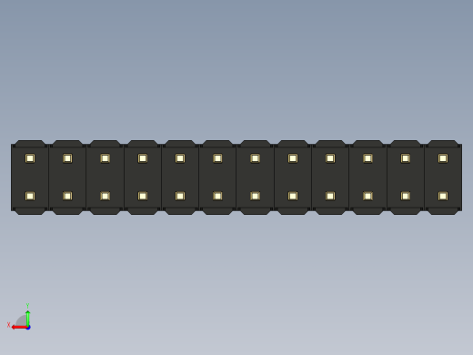 彩色公头100mil（2.54mm）系列-DS1021_black_2x12p_100mil_Type5_rev1.0后视缩略图