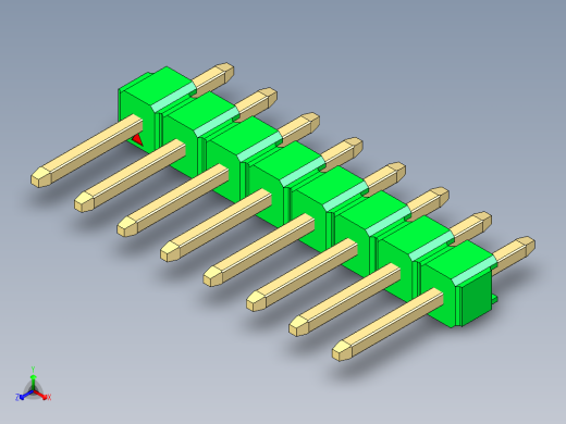 彩色公头100mil（2.54mm）系列-DS1021_green_1x08p_100mil_Type1_rev1.0