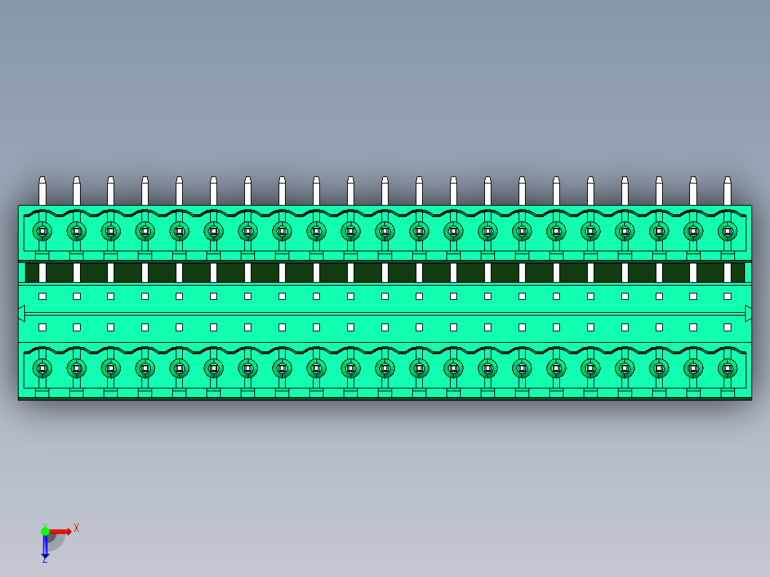 DEGSON 2EDG 系列 5.0mm 可插拔接线端子组-2EDGRH-5.0-42P-14-00AH俯视图