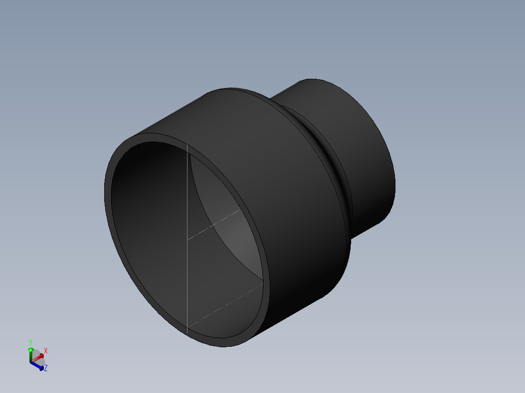 PVC管件-6x4_R-Socket正等轴测图