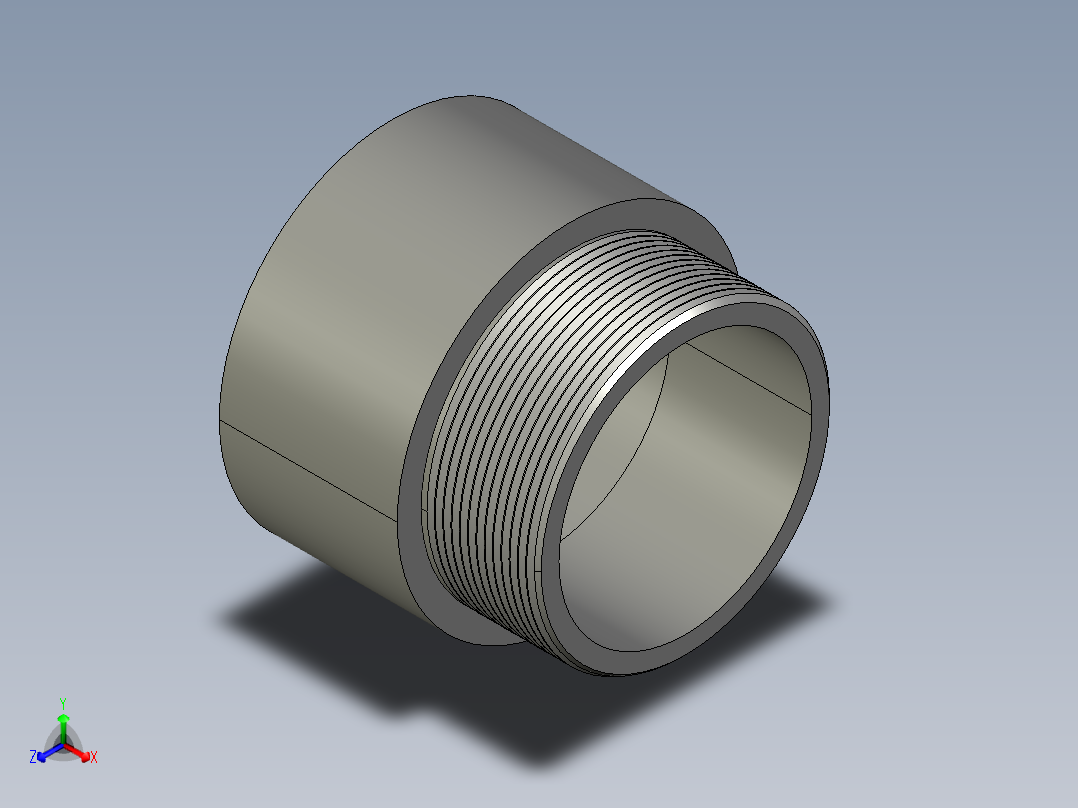 船舶管路系统SeaCor_MaleAdapter_SxMPT_37J136040_4in正等轴测图