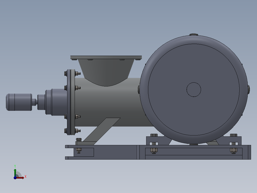 齿轮泥浆泵的全套零件图 毕设前视图