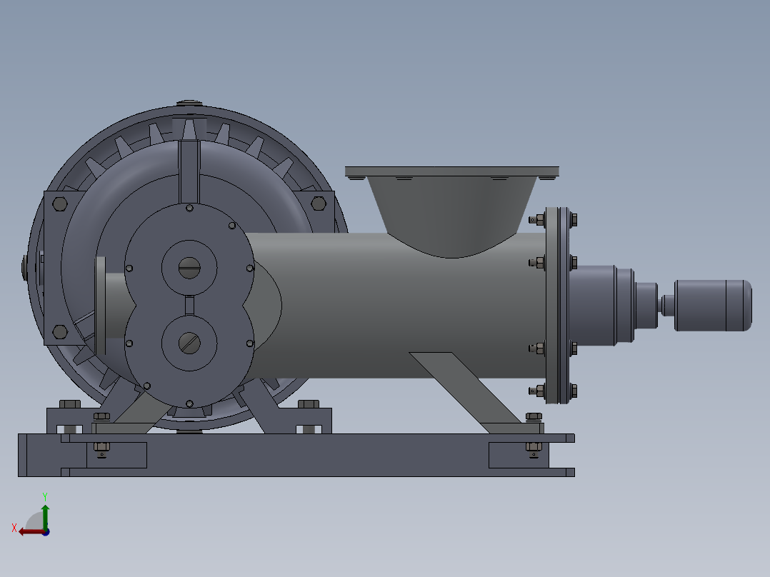 齿轮泥浆泵的全套零件图 毕设后视图