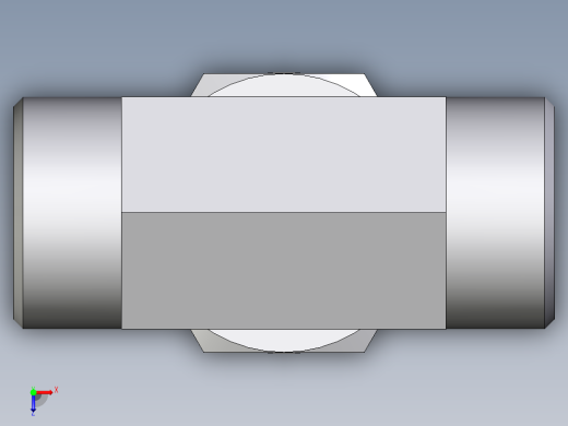 卡套式工业通用硬管接头EO_Adjustable_locknut_branch_tee_TEE22LROMDCF俯视缩略图